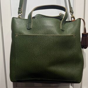 Portland leather mini crossbody tote bag